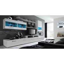 Lampadario camera matrimoniale in vendita in arredamento e casalinghi: Mobili Tv Parete Da Soggiorno E Pranzo Contemporaneo Con Illuminazione A Led Bianco Mate E Bianco