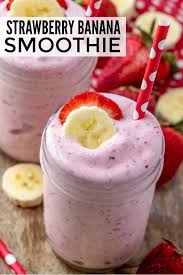 Strawberry Banana Smoothies Recette Smoothie Recette Recette Et L Heure