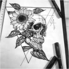 Black And White Feminine Black And White Sugar Skull Tattoo Tattooinspiration Click To See More Feminine Skull Tattoos Floral Skull Tattoos Skull Tattoo Flowers