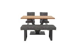 Our dining table and chair sets also give you comfort and durability in a big choice of styles. Compact Earth Dining Table 2 Chairs And Low Bench Set Furniture Village