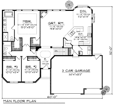 Ranch Style House Plan 73189 With 3 Bed 2 Bath 3 Car Garage Ranch Style House Plans Ranch House Plan House Floor Plans