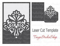 5x7 Pocket Invitation Template Svg Ai Crd Eps Etsy In 2020 Cricut Invitations Wedding Invitations Invitations