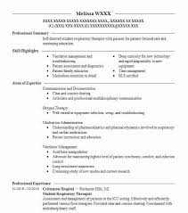 Start by accepting that it's going to take some time and effort. Student Respiratory Therapist Resume Example Livecareer