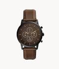 FTW7008 Hybrid Smartwatch HR Collider Dark Brown Leather Fossil