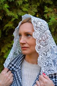 NEW!! Ivory Mass Veil, Infinity Veil Mantilla, Faith Head Coverings Holy,  Chapel Veils