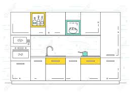 modern kitchen. kitchen furniture with