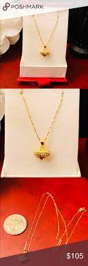 18k Real Saudi Gold Heart Necklace Made Of 100 18k Real Gold Lightweight 750 Stamped 1 5 Grams 18 Inches Gold Heart Necklace Heart Necklace Necklace
