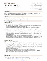 Now, the army has created a new format that looks like this: Infantry Officer Resume Samples Qwikresume