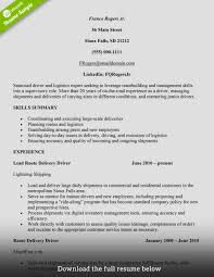 How To Write A Delivery Driver Resume With Examples The Jobnetwork
