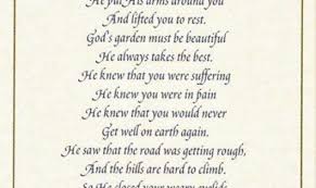 Pin By Debbie Bosolet On Quotes In Memory Of Loved Ones Funeral Poems Garden Poems Memorial Poems