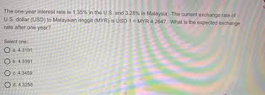 Maybe you would like to learn more about one of these? The One Year Interest Rate Is 1 35 In The U S And Chegg Com