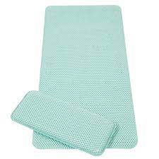 Instantly update your bathroom with our collection of unique and boho bath mats. Clevamama Full Length Bath Mat With Kneeling Cushion Blue Amazon In Baby
