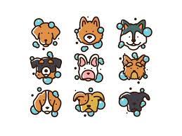 Dog Wash Icons Dog Wash Dog Icon Dog Illustration