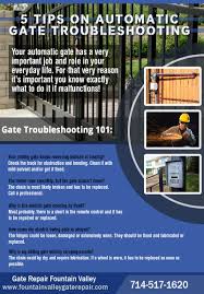 The opener is installed while the gate leaf is in the closed position. Gate Repair Fountain Valley Infographic