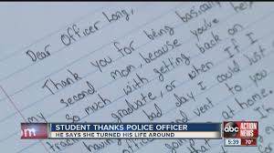 You didn't get into letter policing for this, sitting at a desk day after day, going through the motions. Student S Thank You Letter Brings Police Officer To Tears Youtube