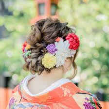 自分で出来る成人式向け着物に合わせる簡単ヘアアレンジhair