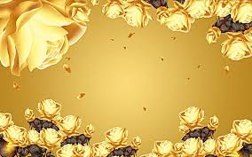 Golden Flowers Background Material Flower Backgrounds Free Background Photos Rose Background