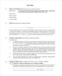 Template Bid Form Expinfranklinfireco 113ff285 Resumesample Resumefor Construction Bids Proposal Templates Project Management Templates