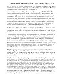 Minutes of the City Council of the City of Rushmore in the County of Nobles  and the State of Minnesota including all accounts