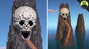 Building A Skull Mountain Base Entrance In Minecraft [Timelapse] - Youtube