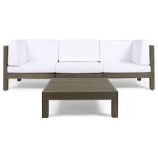 Wood & iron square end table. Mykonos Square Coffee Table White Contemporary Outdoor Coffee Tables By Compamia Houzz