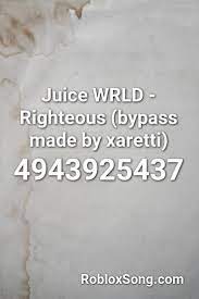 Bypassed image id • bypass icloud sans any security questions or email address. Juice Wrld Righteous Bypass Made By Xaretti Roblox Id Roblox Music Codes Quotes For Kids Roblox Coding