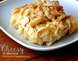 Cheesy Obrien Potato Casserole Recipe Potatoe Casserole Recipes French Fried Onions Side Dish Recipes