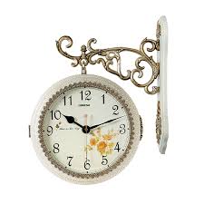 This wall clock features double sided design and 360 degree rotation ,that allows you to read the. Double Sided Station Clock Ab8075b