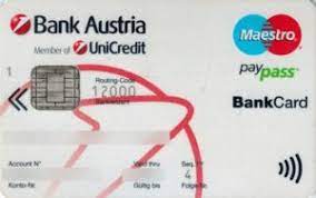 Also, payments and withdrawals abroad cost just as much as with the previous debit card 'bankcard'. Bankkarte Bank Card Bank Austria Osterreich Col At Ms 0019