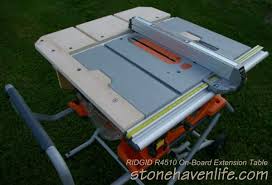 Ridgid R4510 With On Board Extension Table Fence Wm With Images Extension Table Table Saw Accessories Table Saw