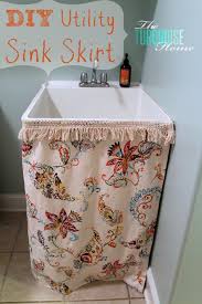 Purchase a small dowel rod that measures the length of your countertop. How To Make A Utility Sink Skirt The Turquoise Home