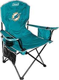 Amazon Com Nfl Portable Folding Chair With Cooler And Carrying Case Sports Fan Folding Chairs Sports Out Miami Dolphins Camping Furniture Folding Chair