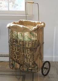 This vintage cart is all original with a wooden base with red handles for hanging and red metal wheels.how charming is this! 13 Best Vintage Rolling Laundry Carts Ideas Laundry Cart Laundry Vintage