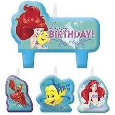 Hi guys, in this video i show you how i put together a buttercream little mermaid cake with fondant decorations. Disney Ariel Little Mermaid Cake Topper 4 Candles Set Birthday Party Decorations Buy Online In Bahrain At Desertcart Productid 38192621