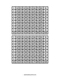 Hundreds Chart Horizontal And Vertical Formats By A Room