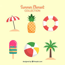 This lesson provides a list of summer clothes vocabulary with pictures in english to help you expand your vocabulary. Free Vector Set Of Summer Elements With Food And Clothes In Flat Style