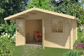 40 Mm Gartenhaus 410x410 Cm Geratehaus Blockhaus Schuppen Holzhaus Holz Neu Dachformen Gartenhaus Holzhaus