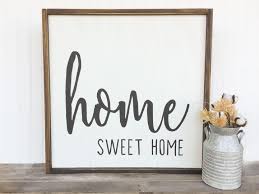 Home Sweet Home Wood Sign Wall Decor Farm House Style Large Sign Wood Signs For Home Wood Signs Wall Signs