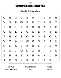 A separate solution page can be printed for each. Easy Printable Word Searches