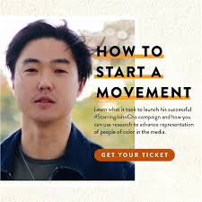 Excited to introduce William Yu, the creator of #StarringJohnCho. Join us  as he speaks about “How to Start a Movement” at REPRESENT
