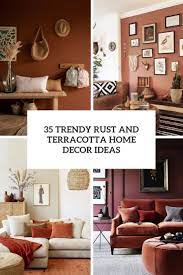 The hue on the wall is actually coral and is just a shade lighter than terracotta, while the teal sofa has a grey undertone that keeps the colour calm. 35 Trendy Rust And Terracotta Home Decor Ideas Shelterness
