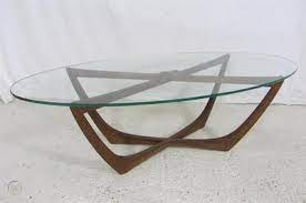Mid century danish modern odd knutsen glass top coffee table. Vintage Retro 70s Danish G Plan Coffee Table Freeform Rosewood Teak Oval Glass 308479514
