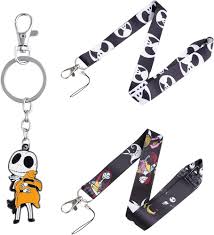 Amazon.com: G-Ahora The Nightmare Before Christmas Keychian with 2pcs  Lanyard Skull Jack's Head Lanyard Skull Neck Lanyard Strap The Nightmare  Keyring Gifts for Men Boys(LD+KR-Nightmare) : Office Products