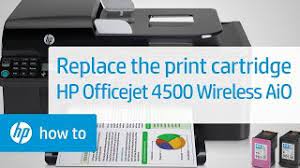 However my problem is not with black cartridge (i have black ink but didn't try to refill it so far). Replace The Print Cartridge Hp Officejet 4500 Wireless All In One G510n Hp Youtube