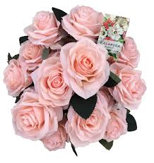 A larger bouquet can hold this soft tones as well and feel free to mix them with creams and blush colors as well. Dalamoda Artificial Flower Artificial Silk Flower Rose Bush Diy Wedding Bride Bouquet Any Craft Light Peach Buy Online In Jersey At Jersey Desertcart Com Productid 118351214