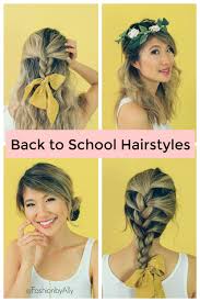 Up your back to school hair game with these easy to follow video tutorials that'll have you braiding, making ponytails and creating buns like an expert. Easy Hairstyles For Back To School Folade