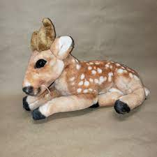 Realistic Deer With Antlers Plush Soft Toy 11 Stuffed Animal Fawn Bambi Spotted Unbranded Soft Toy Animals Fawn Plush Animals