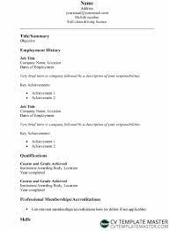 It follows a simple resume format, with name and address bolded at the top, followed by objective, education, experience. Simple Cv Template In Word How To Write A Cv