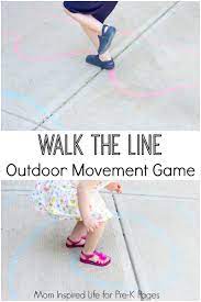 This is a big, big favorite with my kids! Walk The Line Outdoor Movement Game Pre K Pages