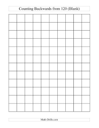 Backwards 120 Chart Blank C Free Worksheet Hundreds
